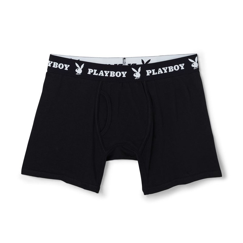 Biancheria Intima Playboy 1-Pack Boxer Brief Uomo Nere | 24805NFKQ