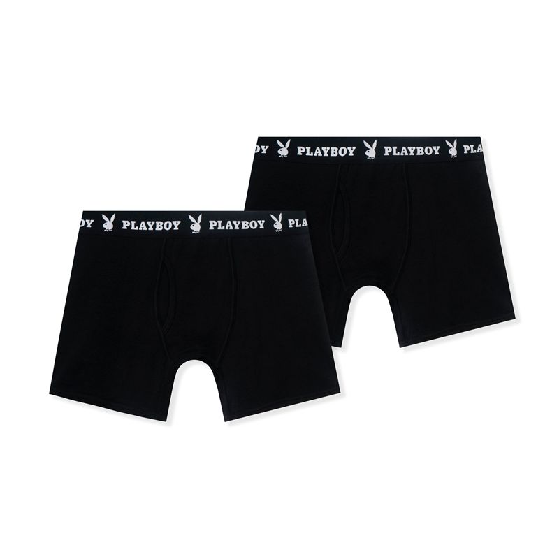 Biancheria Intima Playboy 2-Pack Boxer Briefs Uomo Nere | 24387NQUH