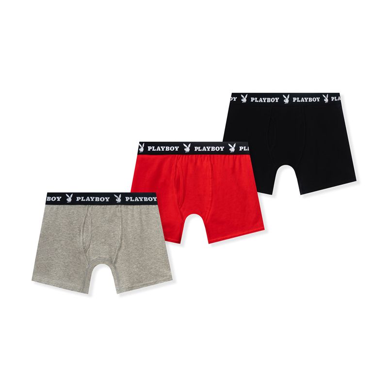 Biancheria Intima Playboy 3-Pack Boxer Briefs Uomo Colorate | 76452CMTR