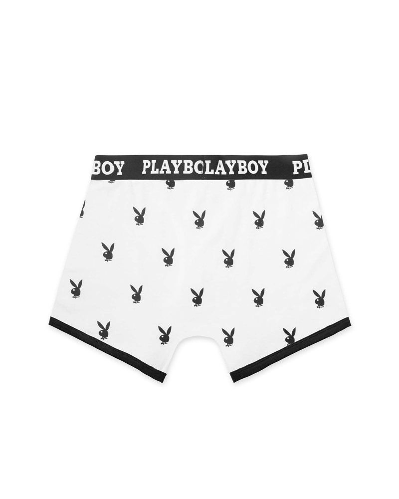 Biancheria Intima Playboy Rabbit Head Boxer Briefs Uomo Nere | 59172OSHL