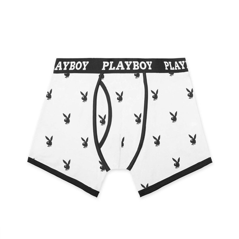 Biancheria Intima Playboy Rabbit Head Boxer Briefs Uomo Nere | 59172OSHL