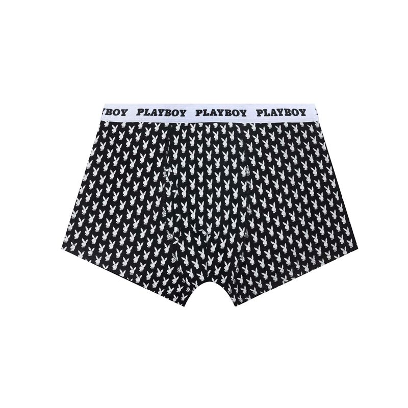 Biancheria Intima Playboy Repeating Rabbit Head Boxer Brief Uomo Nere Bianche | 73246QKHG