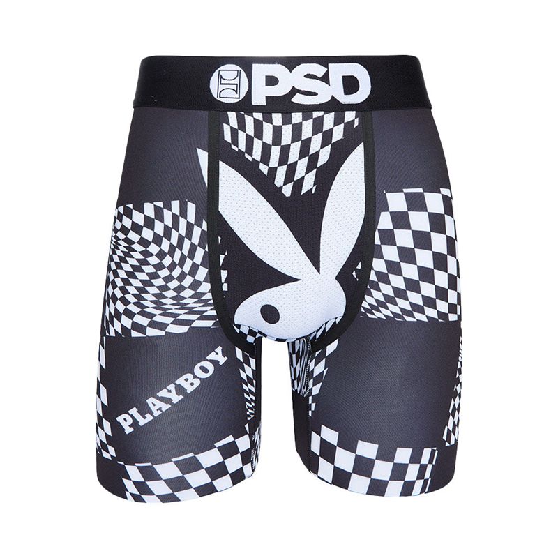 Biancheria Intima Playboy Warped Checks Boxer Brief Uomo Nere Bianche | 82150LKAH