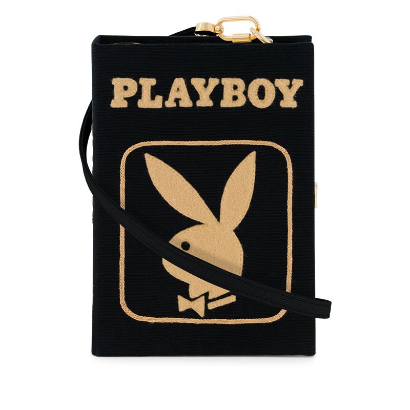 Borse A Mano Playboy Olympia Le-Tan January 1984 Cover Clutch Donna Nere Oro | 95786USPD