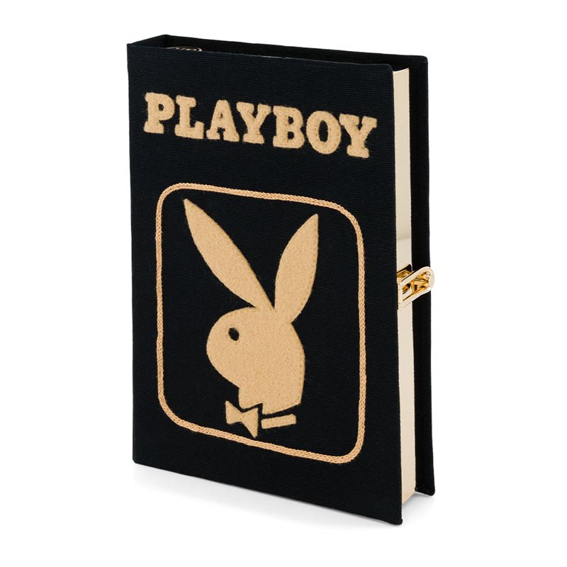 Borse A Mano Playboy Olympia Le-Tan January 1984 Cover Clutch Donna Nere Oro | 95786USPD