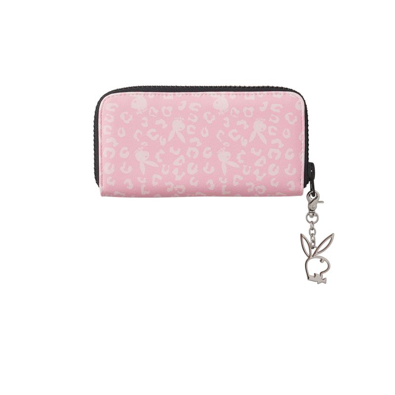 Borse A Mano Playboy Pink Cheetah Zip Wallet Donna Rosa | 79501YONK