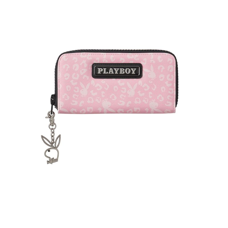 Borse A Mano Playboy Pink Cheetah Zip Wallet Donna Rosa | 79501YONK