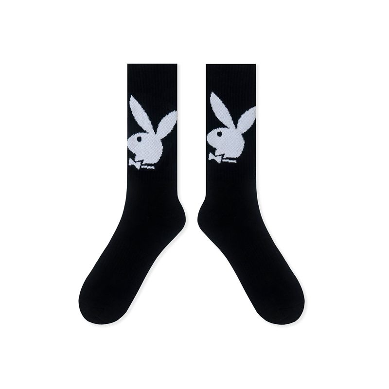 Calzini Playboy Bunny Crew Uomo Nere | 04136QRAK