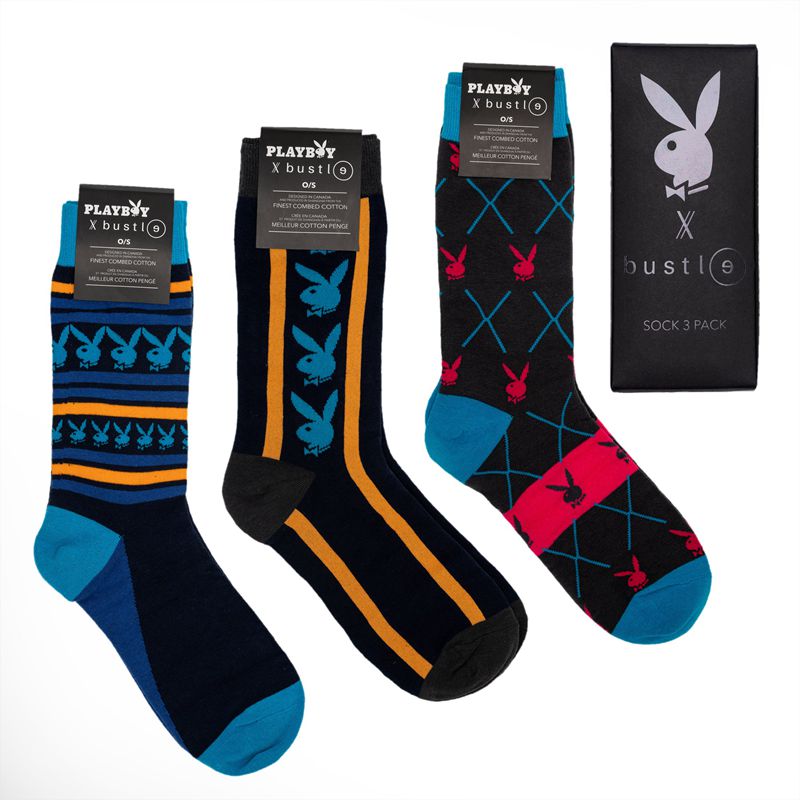 Calzini Playboy X Bustle Sock Three Pack Uomo Colorate | 52908OZSD