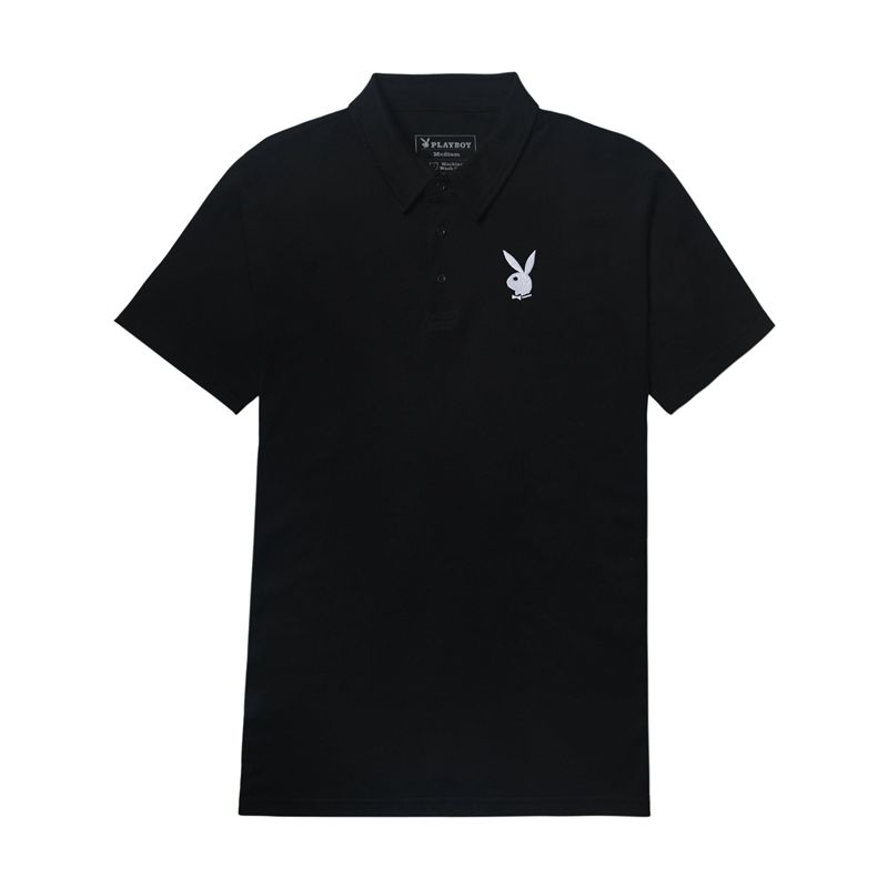 Camicie Playboy Classiche Rabbit Head Polo Uomo Nere | 74892FOYU