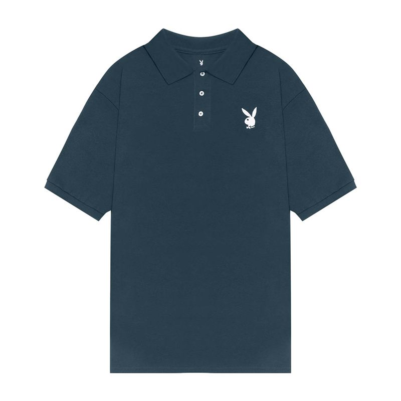 Camicie Playboy Classiche Rabbit Head Polo Uomo Nere | 74892FOYU