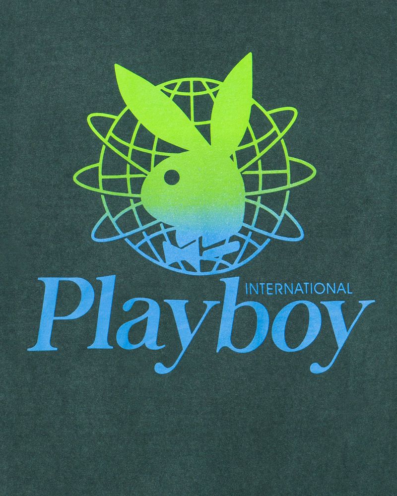 Camicie Playboy Contrast Pocket Uomo Nere Verdi | 27081MJQW