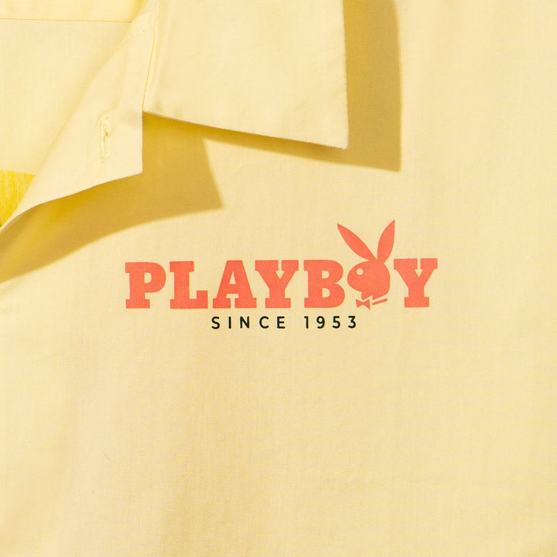 Camicie Playboy Crest Button Down Uomo Gialle | 76384VRCK