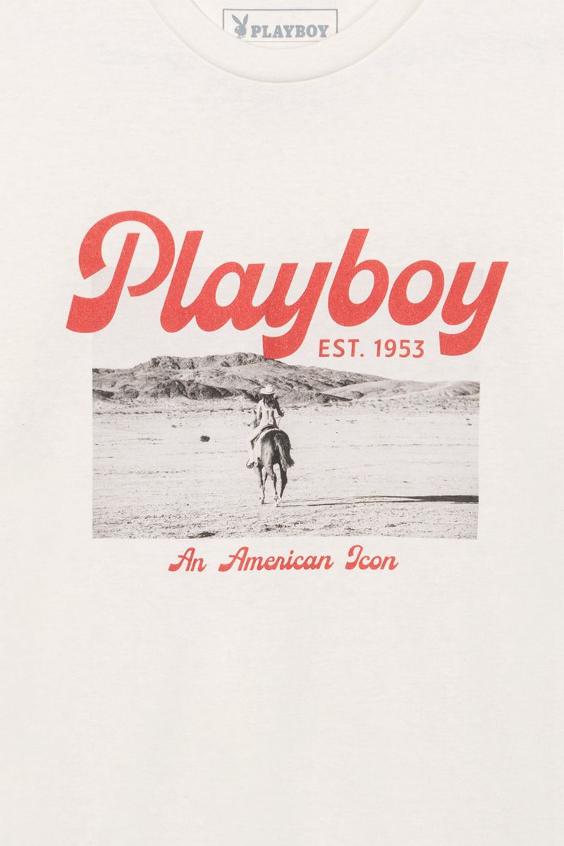 Camicie Playboy Desperado American Icon Uomo Bianche | 92810GFNA