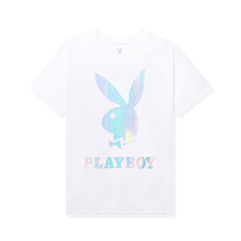 Camicie Playboy Holographic Logo Uomo Bianche | 31842MAJE