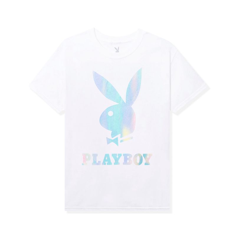 Camicie Playboy Holographic Logo Uomo Bianche | 31842MAJE