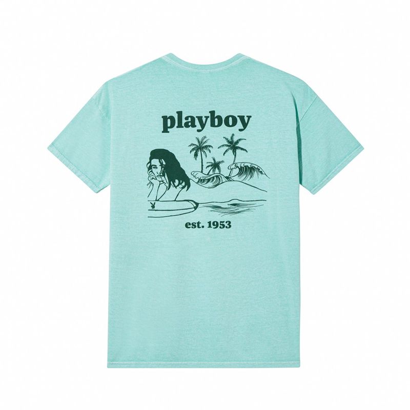 Camicie Playboy Illustrated Pocket Uomo Verdi | 43052XRSU