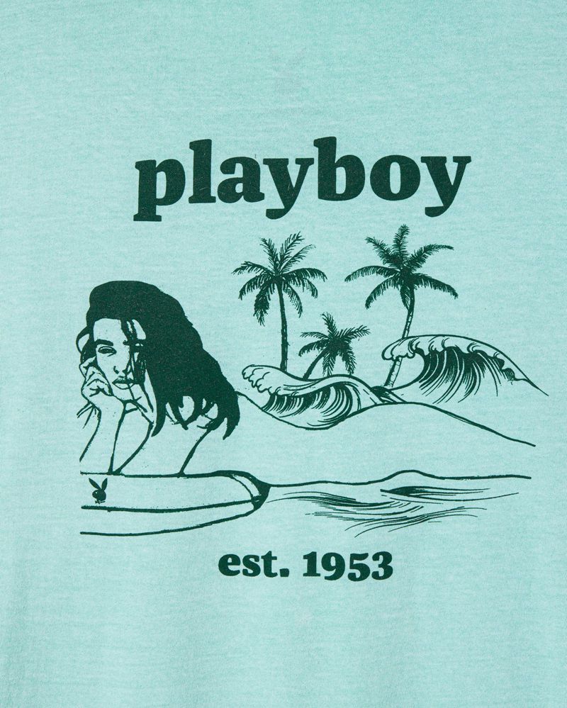 Camicie Playboy Illustrated Pocket Uomo Verdi | 43052XRSU