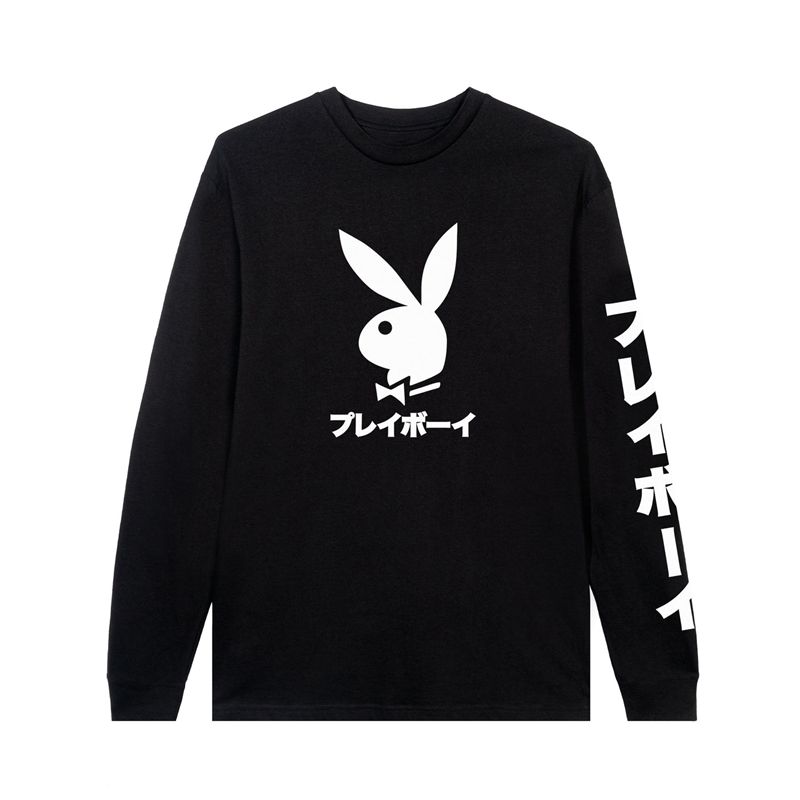 Camicie Playboy Japanese Rabbit Head Long Sleeve Uomo Nere | 95024JYNM