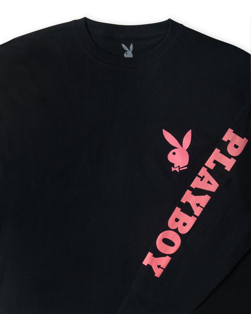 Camicie Playboy Masthead & Rabbit Head Long Sleeve Uomo Nere | 75038AXDI