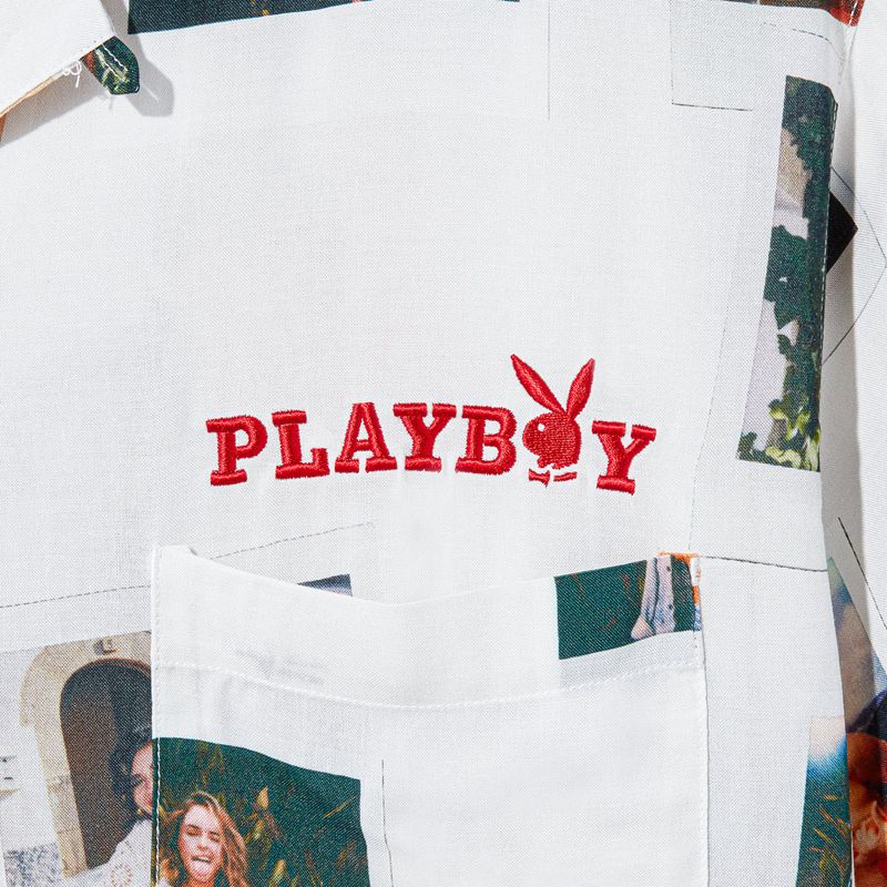 Camicie Playboy Memories Camp Uomo Bianche | 43821QSHJ