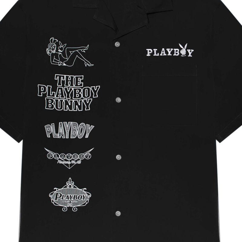 Camicie Playboy Neon Capital Camp Uomo Nere | 72954GNJC