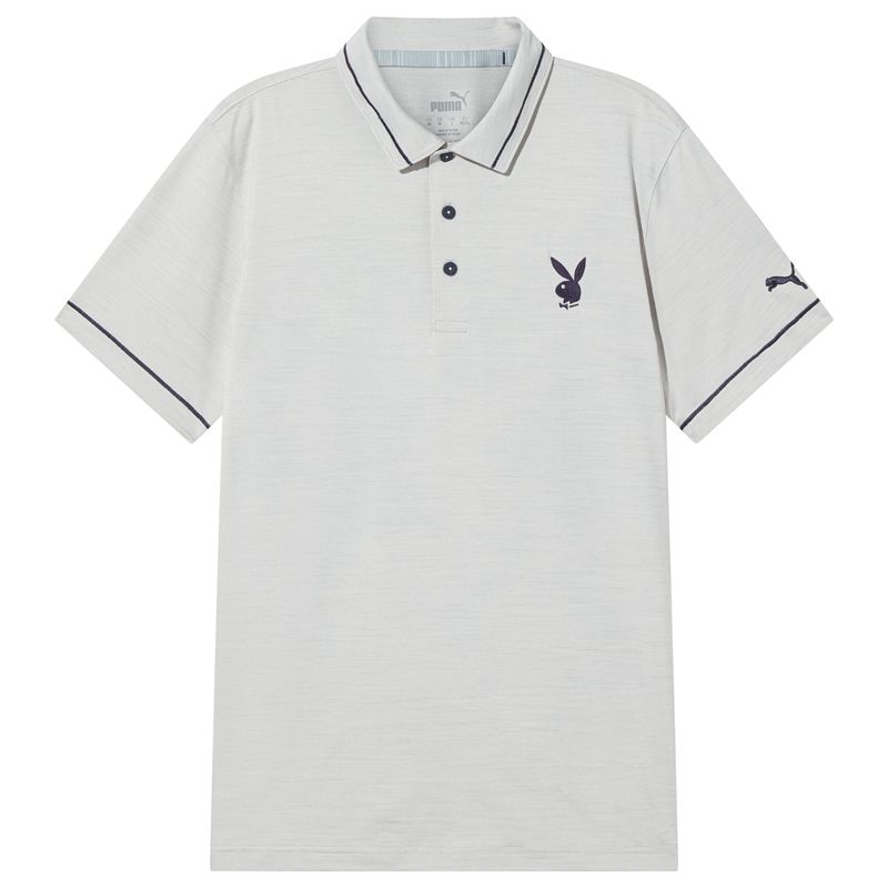 Camicie Playboy Puma Golf Tipped Performance Polo Uomo Grigie | 30487NCVE