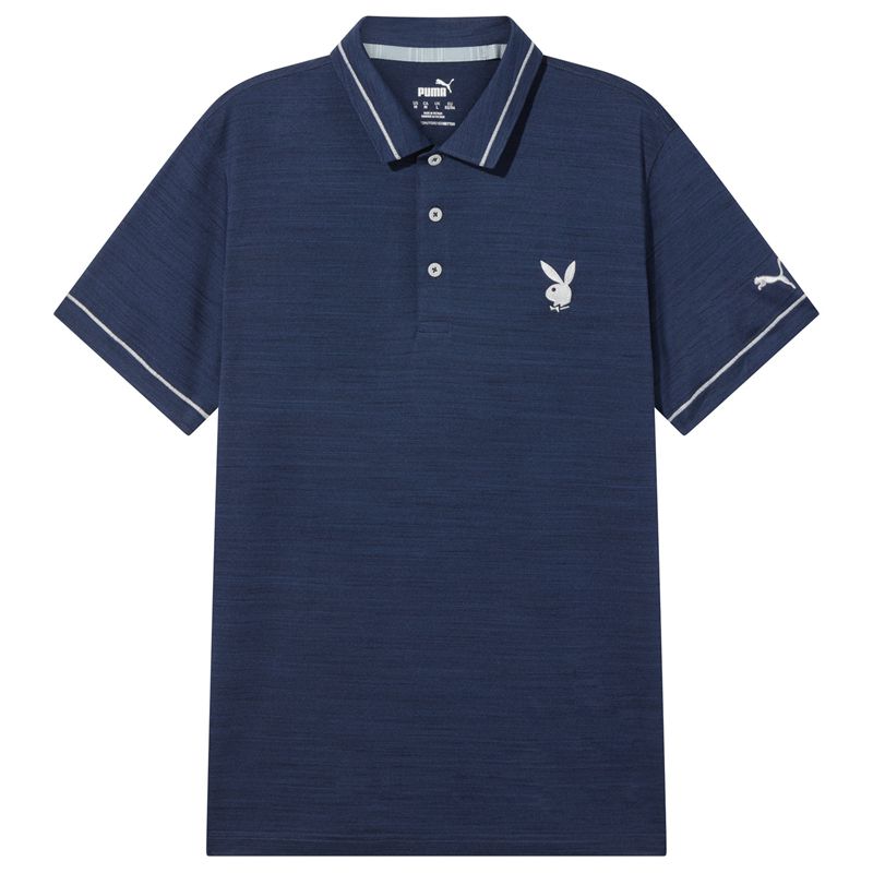 Camicie Playboy Puma Golf Tipped Performance Polo Uomo Grigie | 30487NCVE