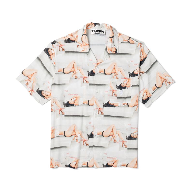 Camicie Playboy Sanctuary Camp Uomo Bianche | 39085ZMXF