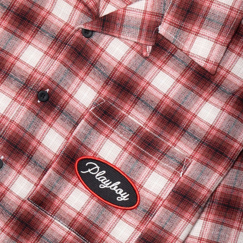 Camicie Playboy State Line Flannel Uomo Rosse | 68453PMWL