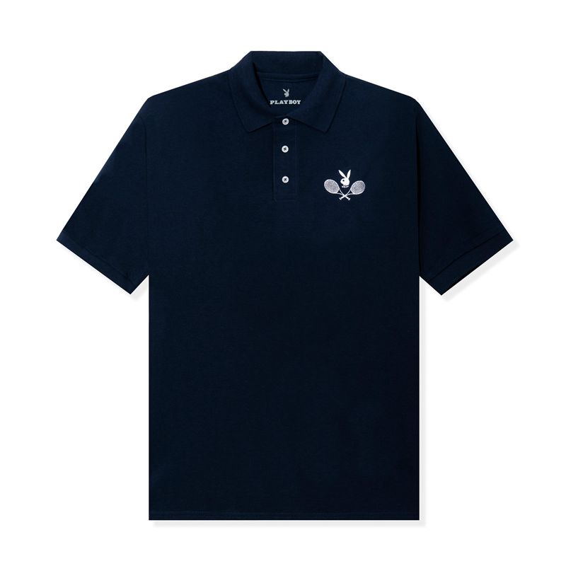 Camicie Playboy Tennis Club Polo Uomo Nere | 36902HREM