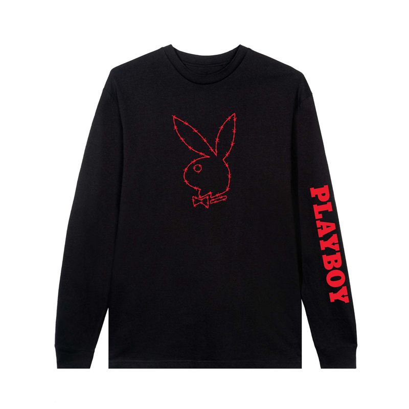 Camicie Playboy Tough Love Rabbit Head Long Sleeve Uomo Nere | 97402RKJW