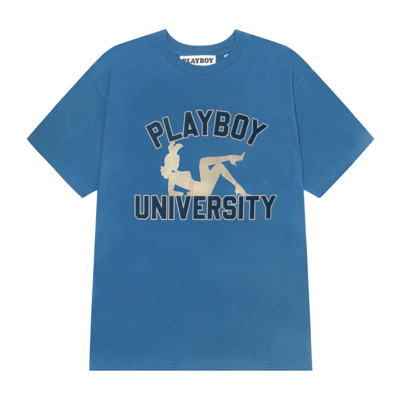 Camicie Playboy University Uomo Blu | 69102GKST