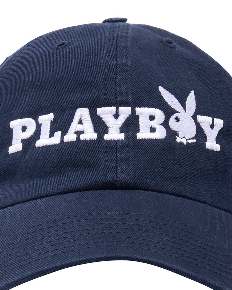 Cappelli Playboy 47 Brand Adjustable Dad Donna Blu Marino Bianche | 19246PQFZ