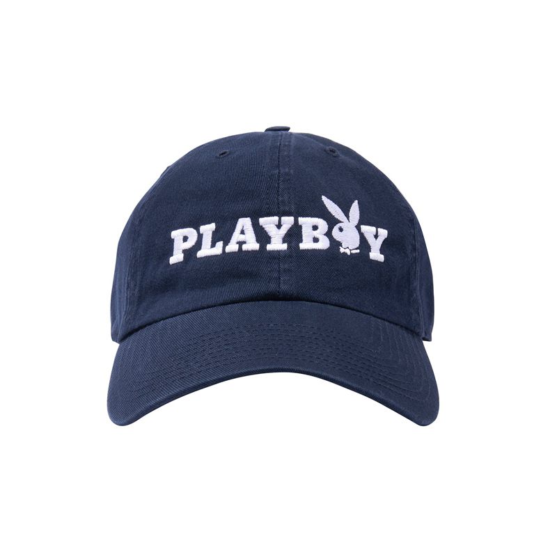 Cappelli Playboy 47 Brand Adjustable Dad Donna Blu Marino Bianche | 19246PQFZ