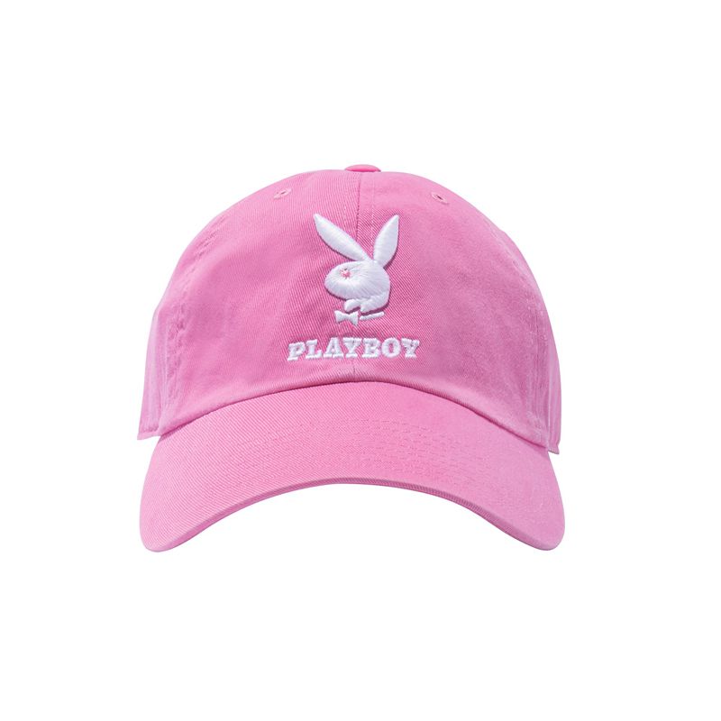 Cappelli Playboy 47 Brand Adjustable Dad Donna Rosa Bianche | 96147KWAU