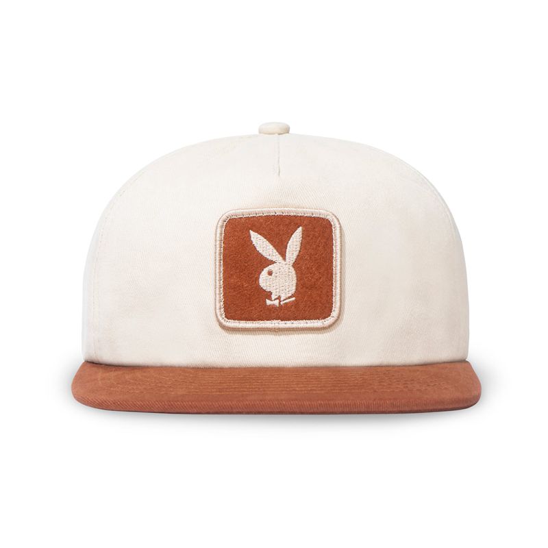 Cappelli Playboy Camp Uomo Bianche Marroni | 07351METC