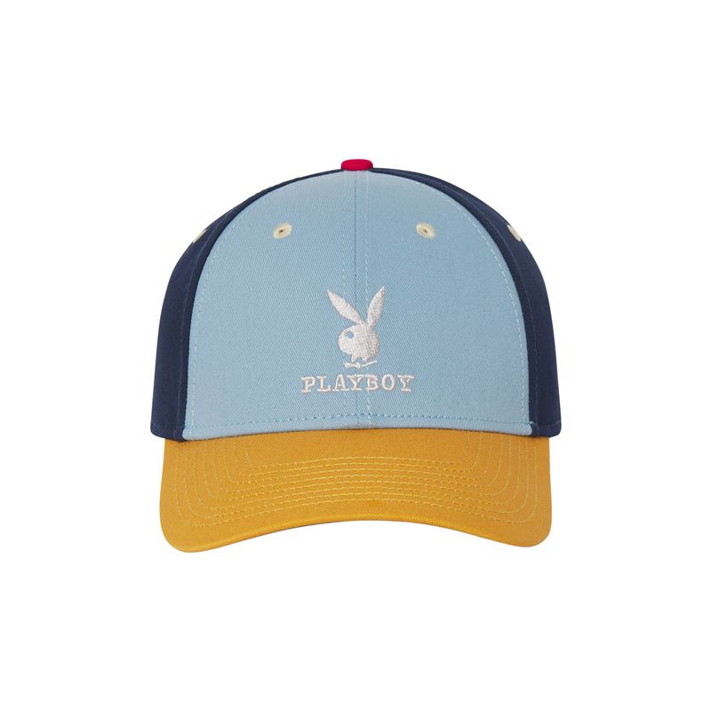 Cappelli Playboy Colorblock Snapback Uomo Blu | 75409UAVP