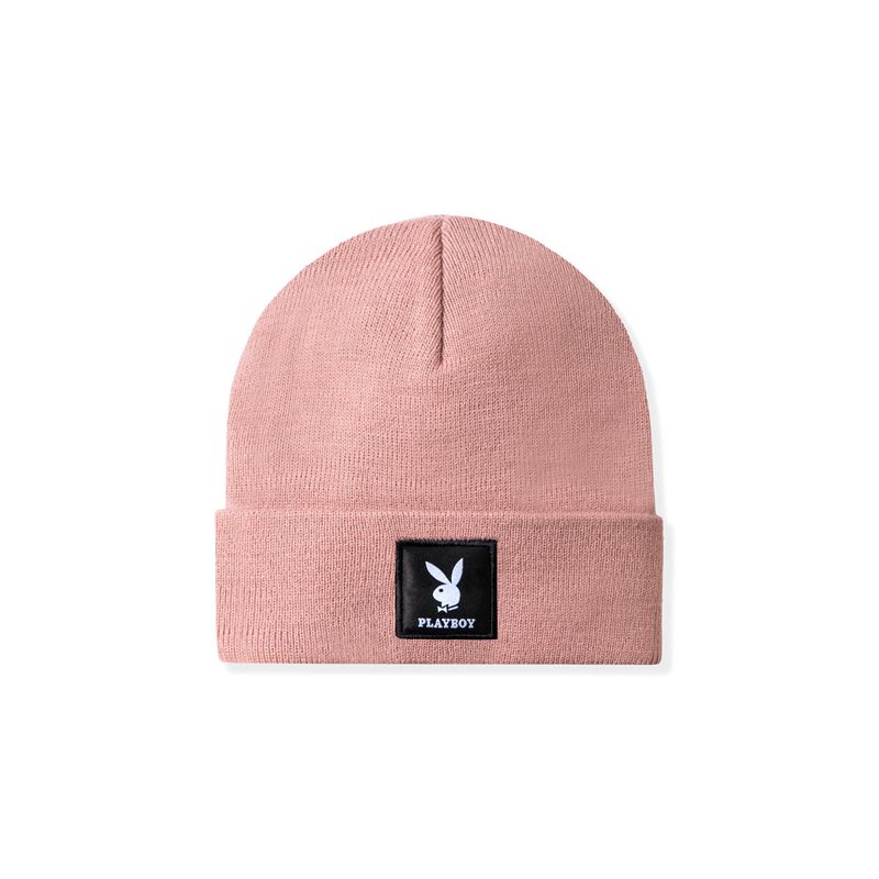 Cappelli Playboy Knit Beanie With Logo Patch Uomo Verdi | 10264HJNX