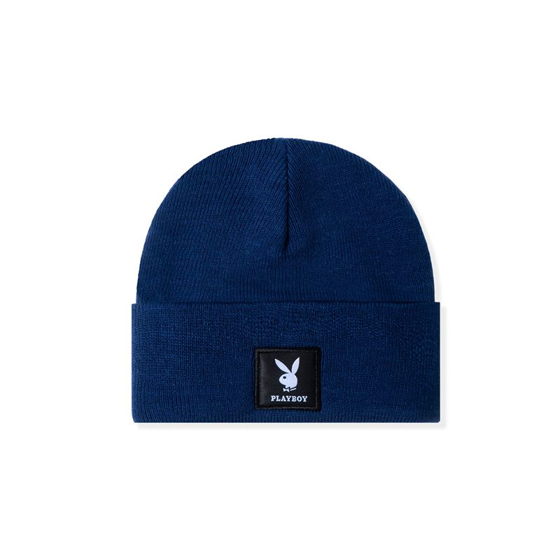 Cappelli Playboy Knit Beanie With Logo Patch Uomo Verdi | 10264HJNX