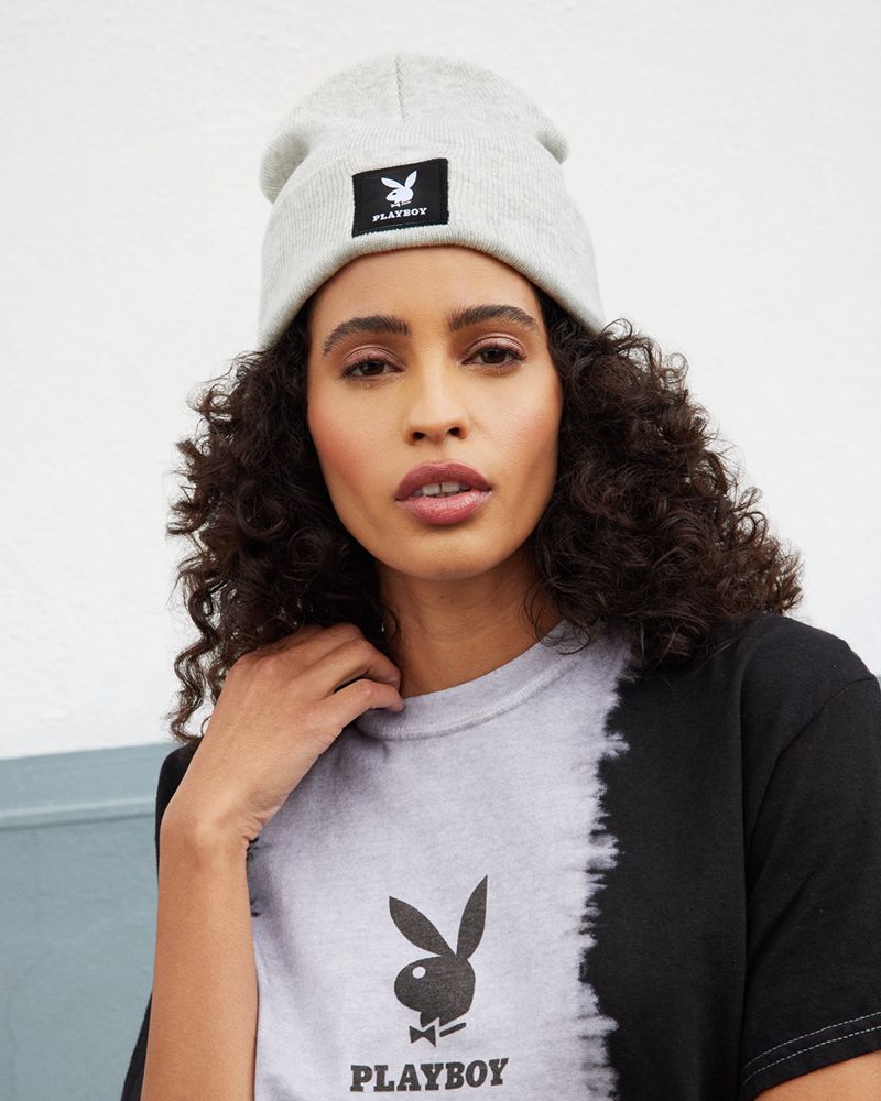 Cappelli Playboy Knit Beanie With Logo Patch Donna Verdi | 53968TAMV