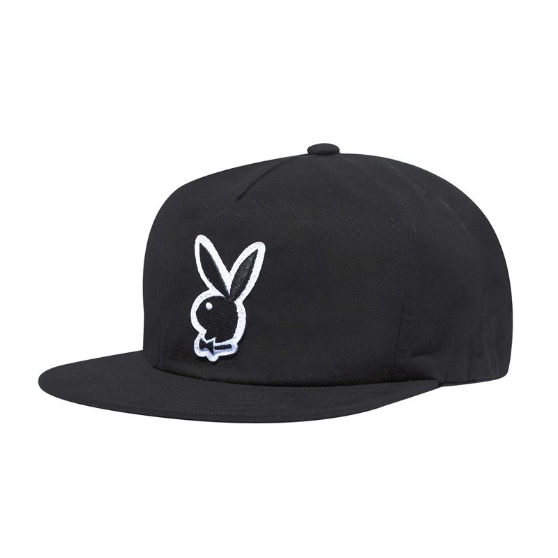 Cappelli Playboy Rabbit Head Boucle Patch Field Uomo Nere | 38962RUFC