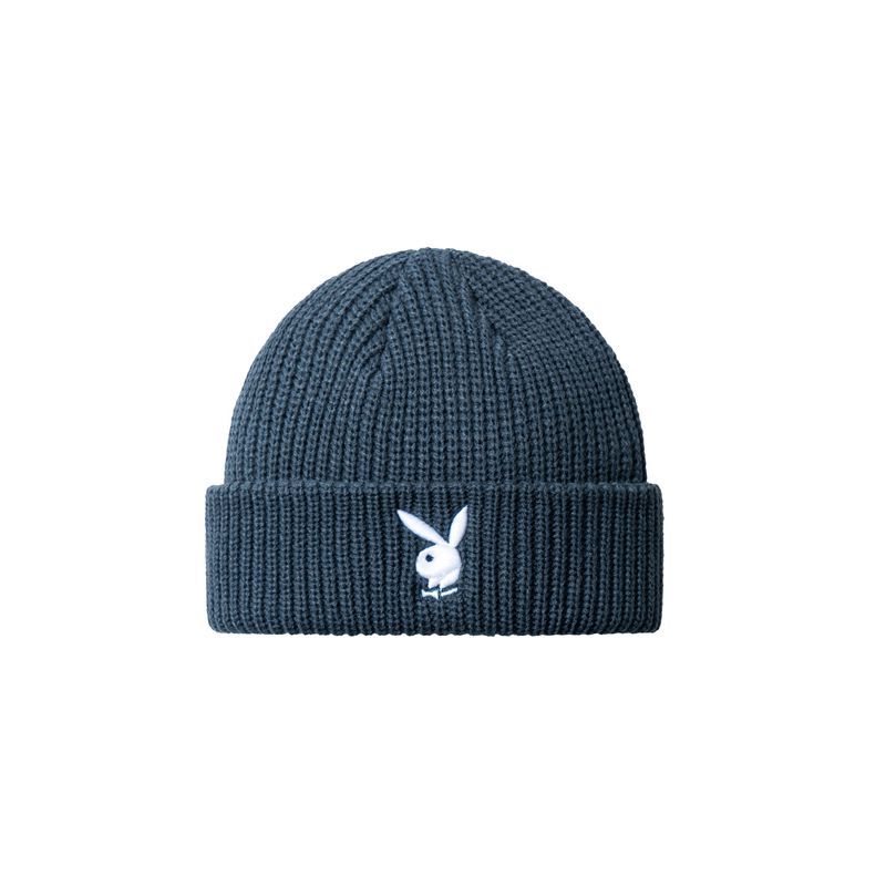 Cappelli Playboy Rabbit Head Knit Beanie Uomo Blu | 51098PWEM