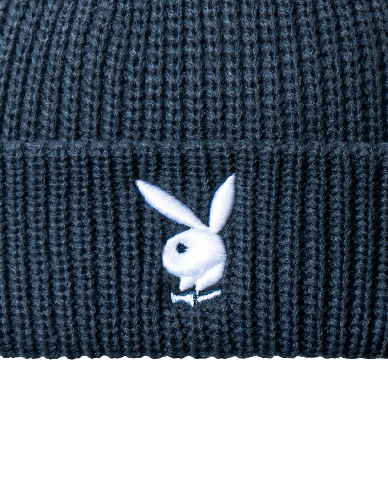 Cappelli Playboy Rabbit Head Knit Beanie Uomo Blu | 51098PWEM