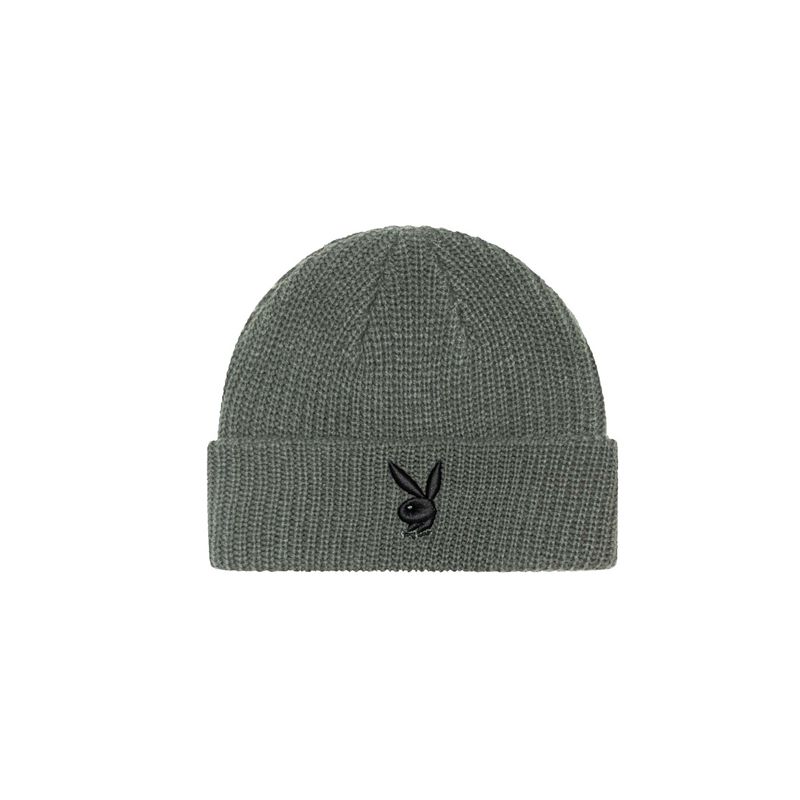 Cappelli Playboy Rabbit Head Knit Beanie Uomo Nere Bianche | 65170NJBX