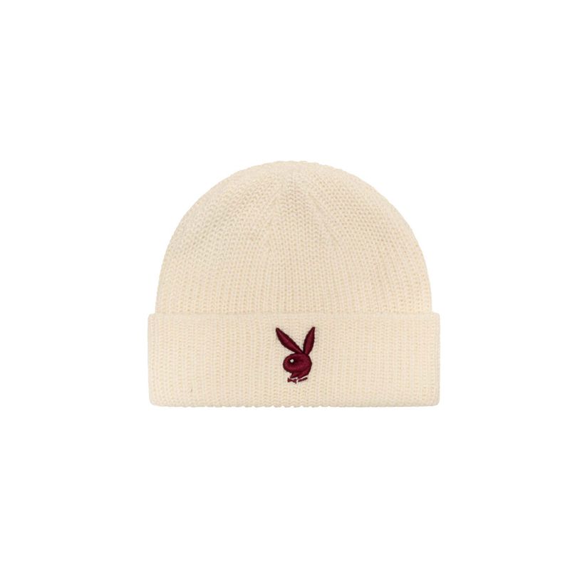 Cappelli Playboy Rabbit Head Knit Beanie Uomo Nere Bianche | 65170NJBX