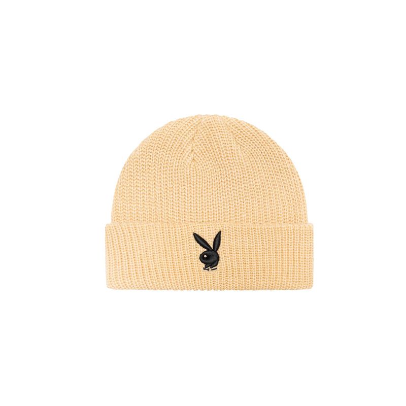 Cappelli Playboy Rabbit Head Knit Beanie Uomo Nere Bianche | 65170NJBX