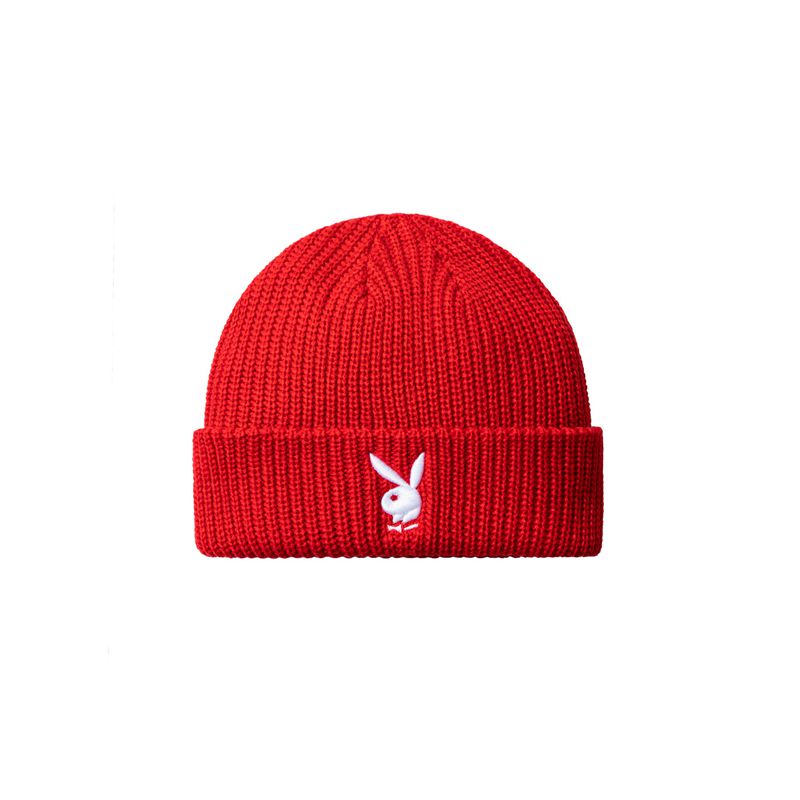 Cappelli Playboy Rabbit Head Knit Beanie Uomo Rosse | 65847RBTJ