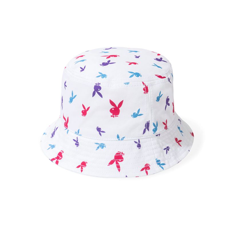 Cappelli Playboy Repeating Rabbit Head Colorful Bucket Uomo Colorate | 03457ESHC