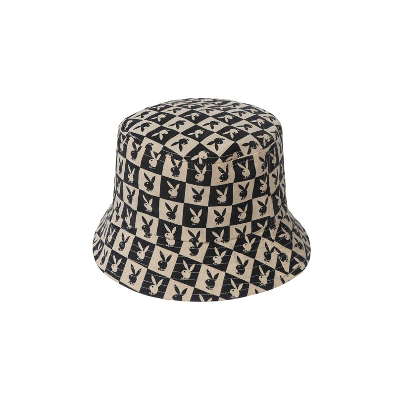 Cappelli Playboy Tile Print Bucket Donna Nere | 36780GBRL